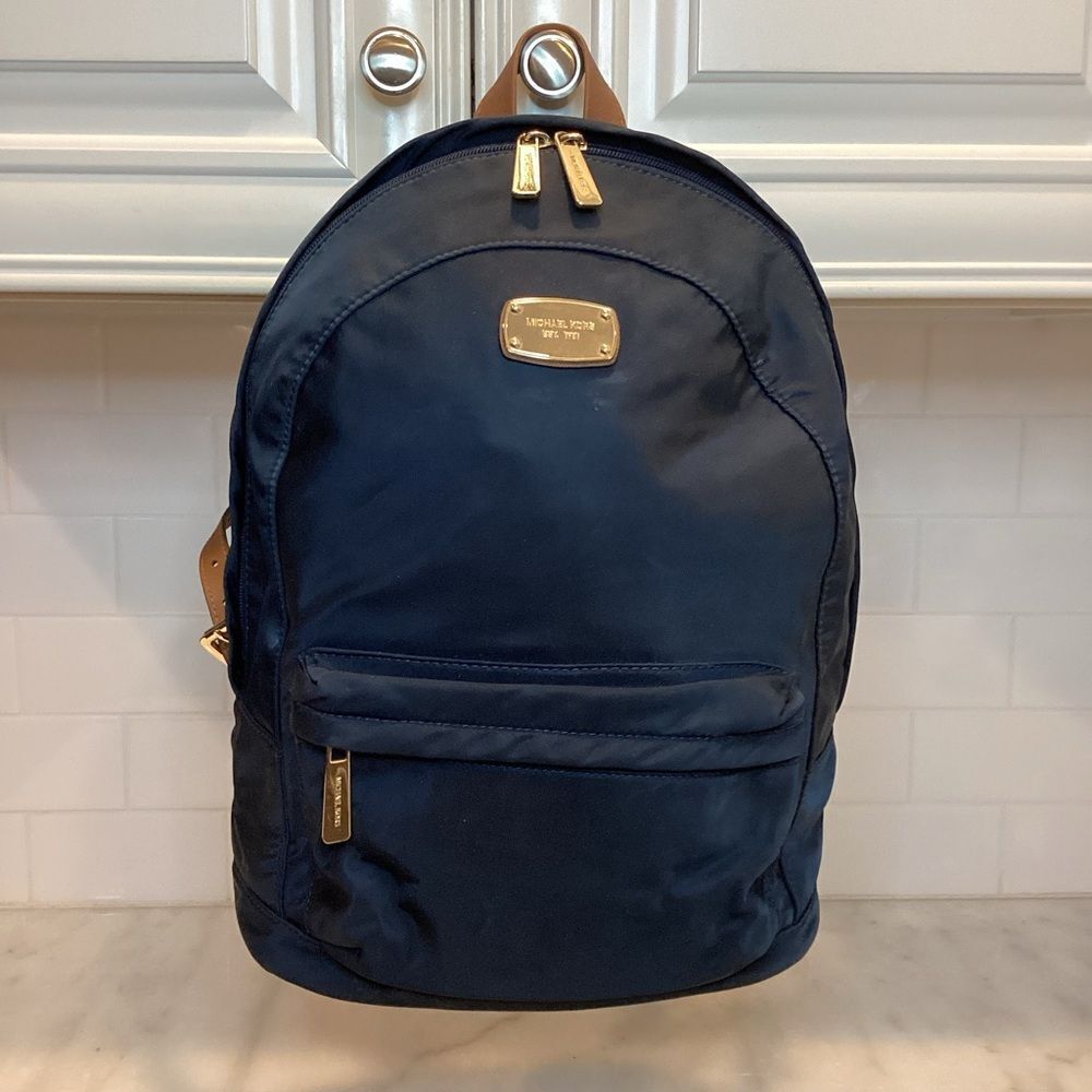 Michael Kors Backpack Bag Handbag Jet Set Nylon Back Pack Black Travel Bag